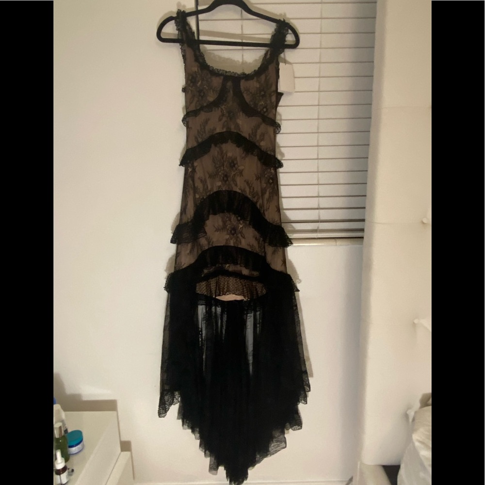 Alexis black lace dress